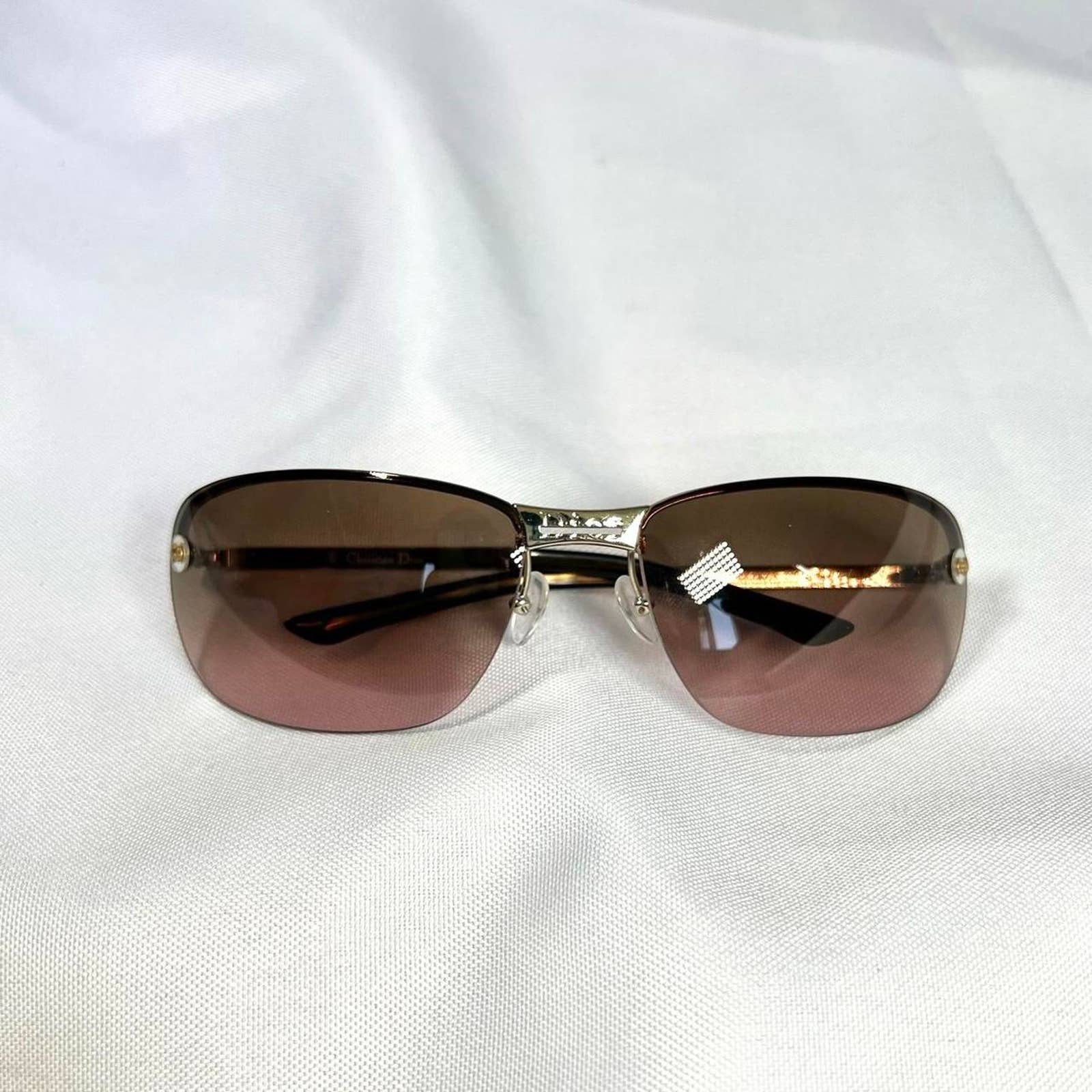 Authentic Early 2000s Christian Dior Deep Purple Colored Sunglasses
